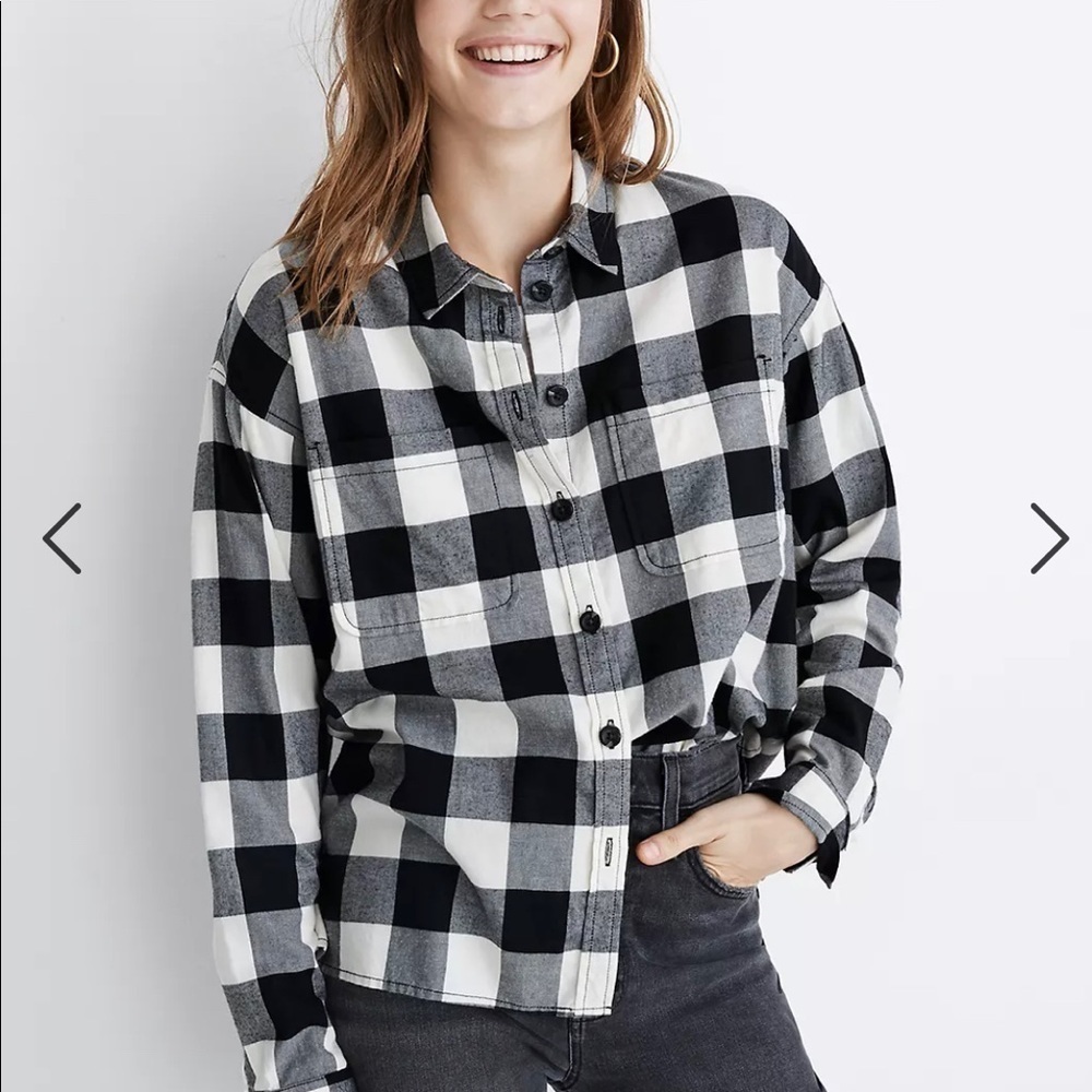 Madewell Buffalo Check boyfriend Shirt Size M